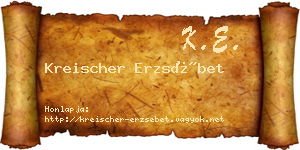 Kreischer Erzsébet névjegykártya