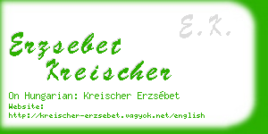 erzsebet kreischer business card